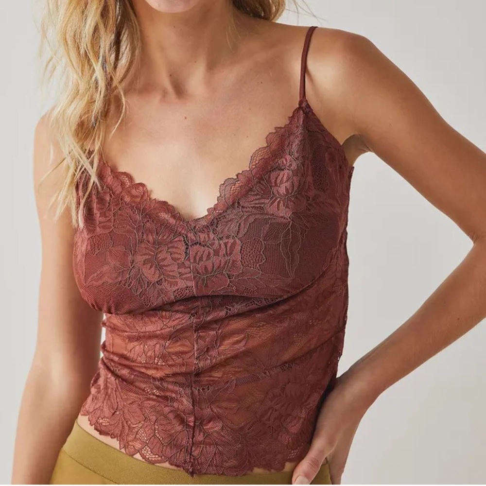 Free People Heart Eyes Lace Cami
